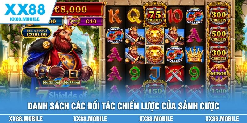 Danh sách các đối tác chiến lược của sảnh cược