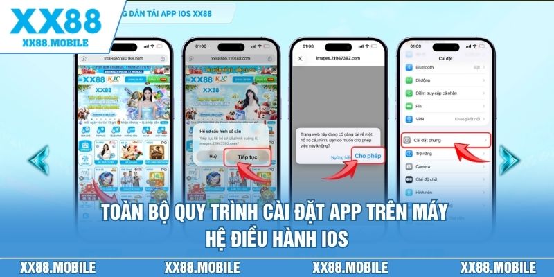Toàn bộ quy trình cài đặt app trên máy hệ điều hành iOS